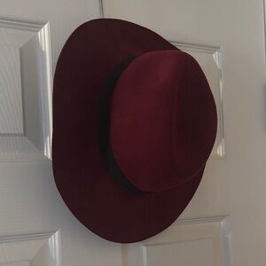 Stylish Burgundy Fedora Hat